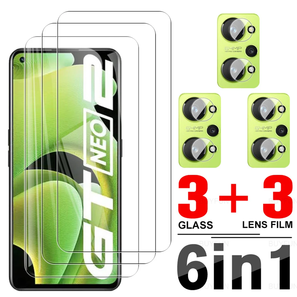 6in1 HD Tempered Glass For Realme GT Neo 2 Screen Protector Master 5G G T GTNeo2 Camera Lens Protective Film | Мобильные телефоны и