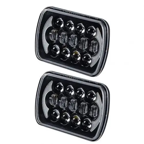 85W Truck LED Projector Headlight Hi-Lo Beam Light Lamp for J-eep Cherokee XJ carros Car Automobile Accessories видеорегистратор - Испускаемый цвет: Black