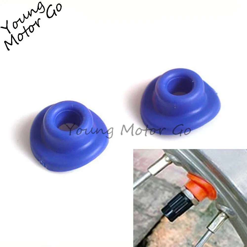 Blue ller76 2PCS Cap Dust Mud Air Valve Guard Modification Silicone Mouth Motorcycle Gasket 