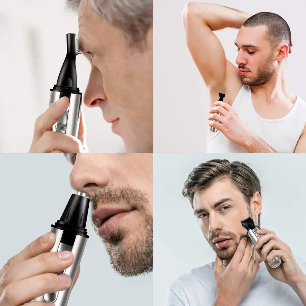 Multifunction waterproof nose trimmer ear hair trimmer electric hair cutting machine for men trimmer for nose AA battery power