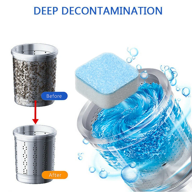 Washing Machine Tub Bomb Cleaner Cleaning Detergent Effervescent Tablet 10pcs
