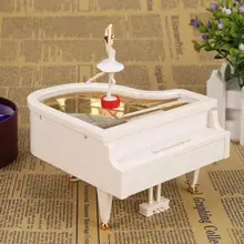 Caja de música giratoria bailarina romántica clásica modelo de Piano bailarina cajas musicales boda cumpleaños regalo de amor decoración del hogar