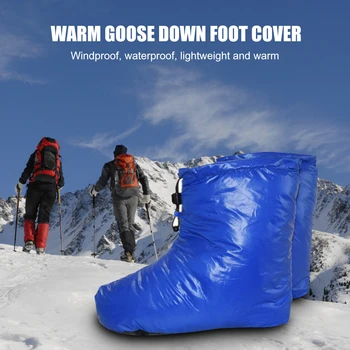 

Waterproof Drawstring Warm Boots Shoes Cover Down Slippers Outdoor Camping Goose for Outdoor Raining Weather Decor