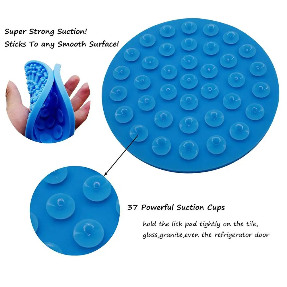 Dog Lick Pad Dog Washing Distraction Device Pet Bath Grooming Helper Slow Treat Dispensing Mat-Super Strong Suction