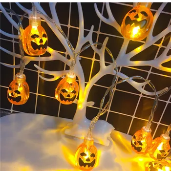 

Hot Sales LED Halloween Series Decor Ornament String Lights Pumpkin Holy Spider Flasher LED Bar Party Halloween decro light