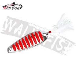Premium Feathered Metal Spoon Lure in Gold/Silver (Multiple Weights Available) - 54mm 10g (Silver)