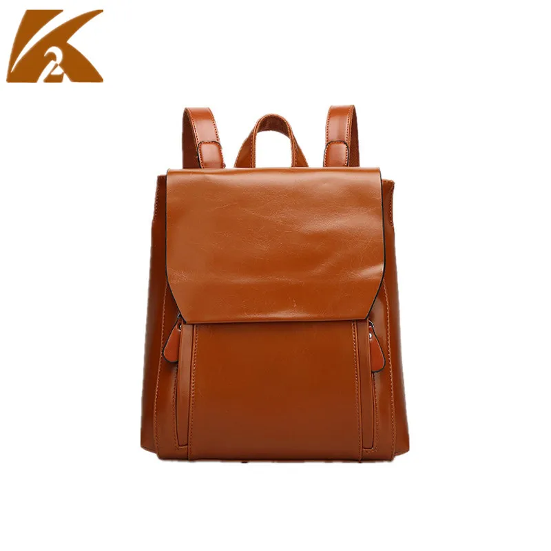 

KVKY Female Casual Travel Backpack Bagpack Women Leather Backpacks Teenage Girls Fashion Bookbag School Shoulder Bags