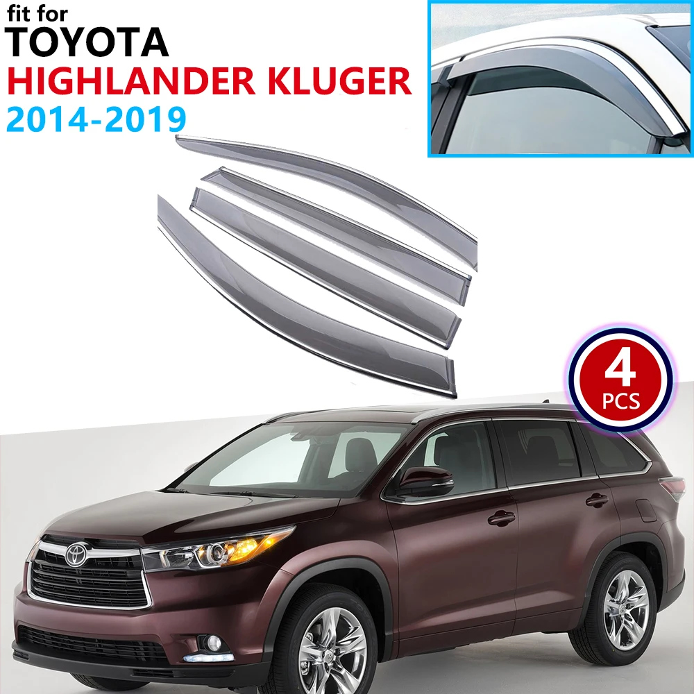 Для Toyota Highlander Kluger XU50 2014 2015 2016 2017 2018 2019 окно козырек Vent тенты Дождь гвардии