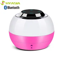 HYASIA беспроводной динамик Bluetooth портативный сабвуфер TF круглый динамик сенсорный Hands-Free цветной светодиодный звук для Xiaomi