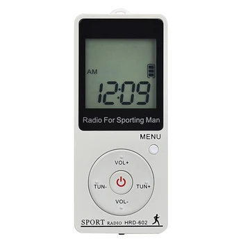 

Universal Mini Stereo Dual Band Portable Radio Pocket For Walk ABS Step Count AM FM Medium Wave Outdoor Sports Digital