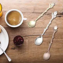 

3D Pattern Creative Design Zine Alloy Vintage Coffee Spoon for Kitchen