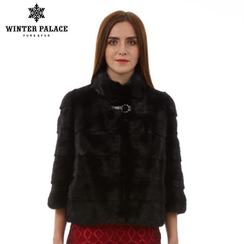 

Natural women fur coat Fashion Slim jacket mink fur coat Short-sleeve fur vest Short genuine fur coat Mandarin Collar