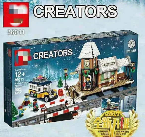 

DHL LP 36011 Creator Winter Holiday Village Station Figure Building Blocks Children Kids Toys Compatible with 10259