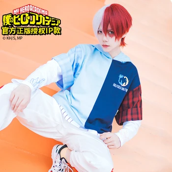 

Anime My Hero Academia Todoroki Shoto Design T-shirt Daily Casual Suit Cosplay Costume Unisex Halloween Free Shipping 2019 New.
