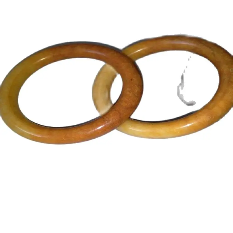 

China Old Jades Bangle Two Bracelets 58mm Diameter Bangles Bracelet