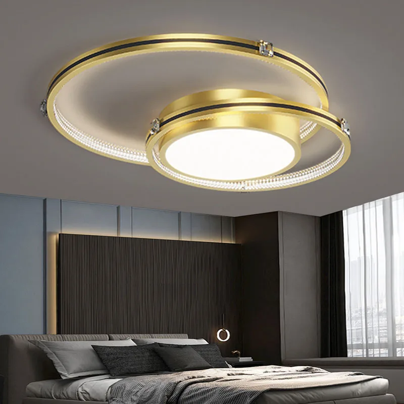 

Nordic Black Gold Luster Square LED Ceiling Lamp for Bedroom Living Dining Room Kitchen Hallway Minimalist Home Indoor Lighting