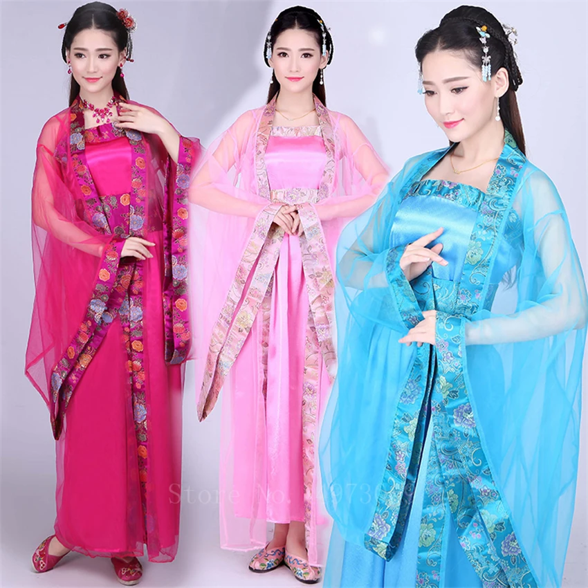 12 цветов, женское ретро платье Hanfu, традиционное китайское древнее классическое платье для танцев, элегантный Сказочный праздничный костюм для фотосъемки
