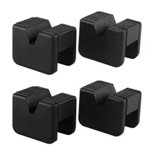 4 pçs almofada de jacking adaptadores stands esteira de borracha slotteds quadro ferroviário universal carro jacks equipamentos de elevação