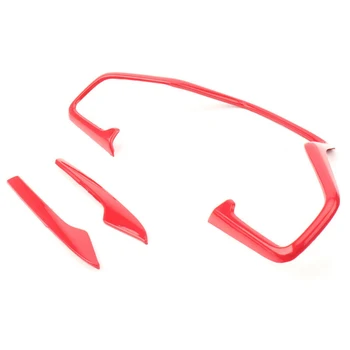 

3 Pcs / Set Trim Steering Wheel Cover For Honda Civic Tenth Red ABS Durable NEW