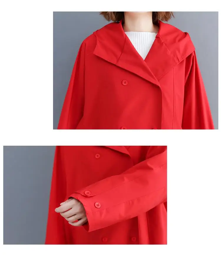 Большие размеры длинный плащ с капюшоном 5XL 6XL модное пальто с буквенным принтом ветровка повседневное пальто оверсайз для женщин одежда