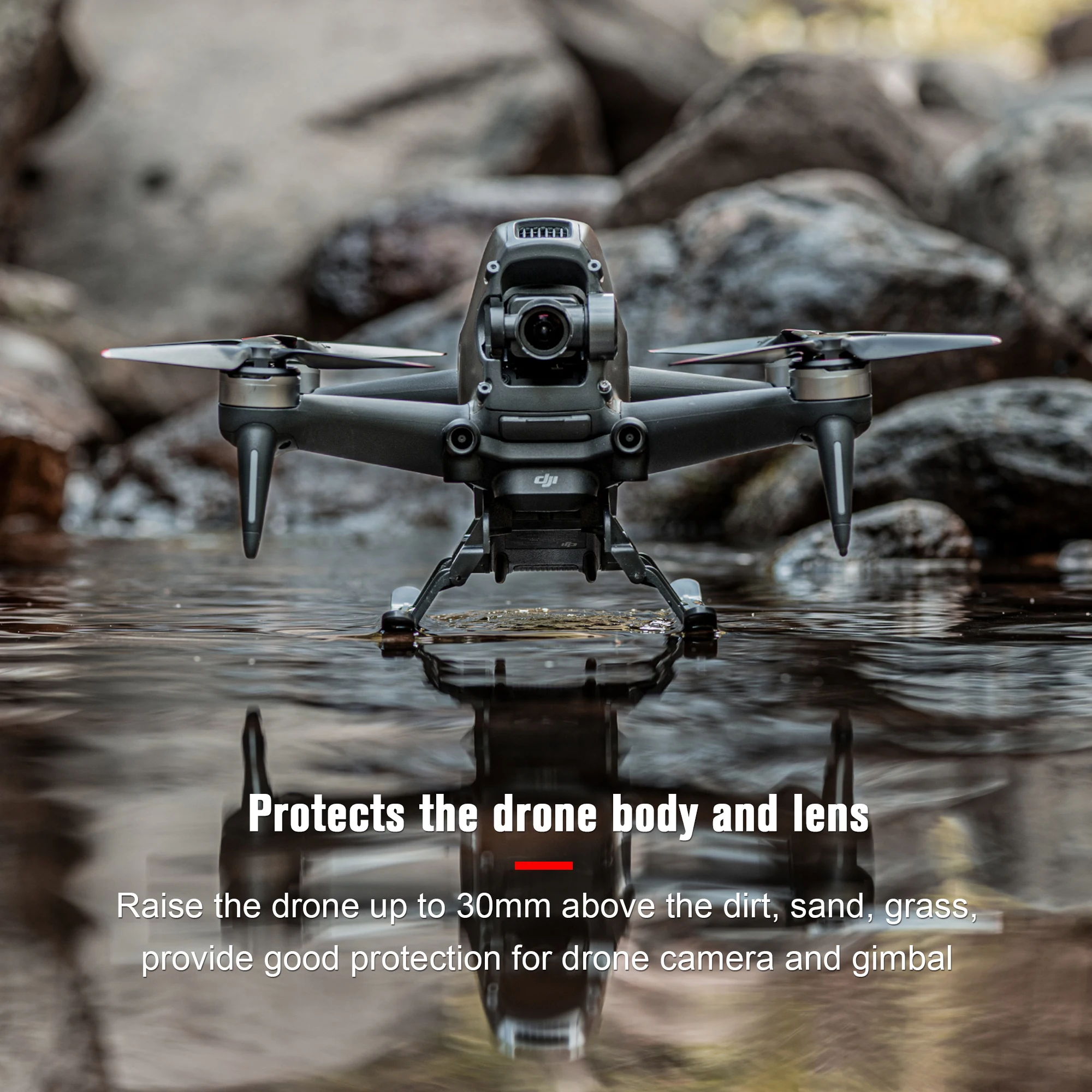 

DJI FPV Foldable Landing Gear Extender Heighten Anti-fall Skid Quick Release Protector Gimbal for FPV Combo Drone Accessoriess