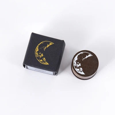 1 шт., винтажные туристические марки Moon Phase Cosmic Planet, деревянные резиновые стандартные штампы для скрапбукинга, Bullet Journal Craft - Цвет: youmingyue