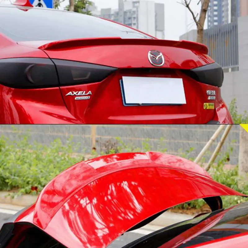 Горячая ABS пластик заднее крыло цвет спойлер Автозапчасти для Mazda 3 Axela Седан 4