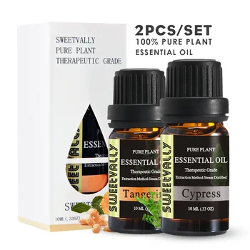 

2Pcs Cypress &Tangerine Essential Oil Helps Relieve Grief Essential Oil Relieve Stress Essential Oil For Fragrance Lamp