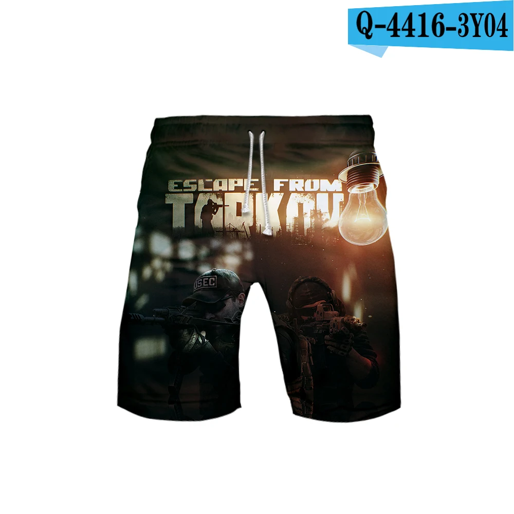 3D Casual shorts Побега от тарков Горячие мужские повседневные шорты Горячая игра Escape U побега из тарков 3D пляжные шорты с рисунком дышащие спортивные шорты - Цвет: 3D Casual shorts