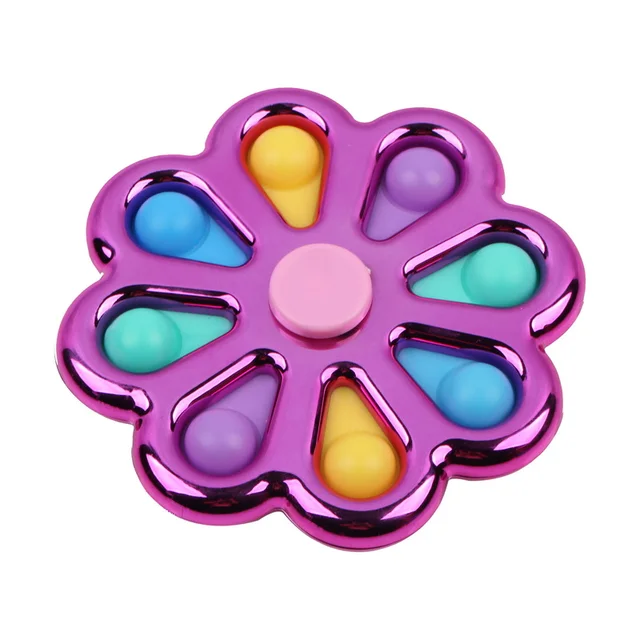 Pop Squeeze Fidget Spinner Kids Toys ABS Colorful Pops Gyro Toy Relief Stress Educational Finger Tip Toys for Kids Adults Gift 1