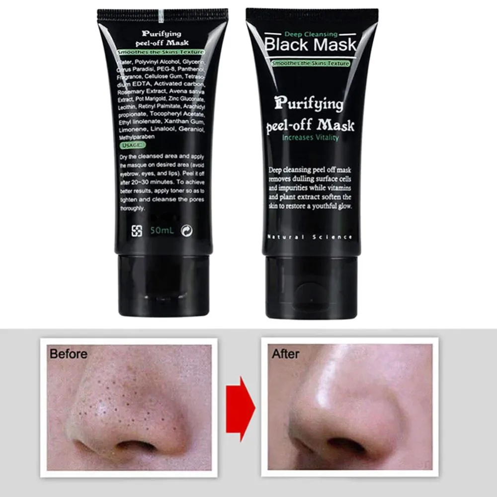 Blackhead Masks Remove Facial Masks Deep Cleansing Purifying Peel Off Black Nud Facail Face black Mask