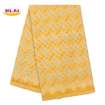 

NIAI 2020 High Quality Swiss Voile Laces In Switzerland Cotton African Cotton Lace Fabric Nigerian Voile Lace Material XY3162B-4