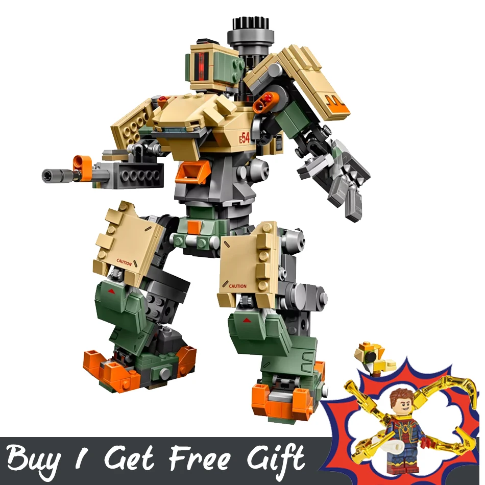 Строительные блоки Bastion Mecha совместимые с over7 5 75974 SY1300 50005 модель забавные игрушки