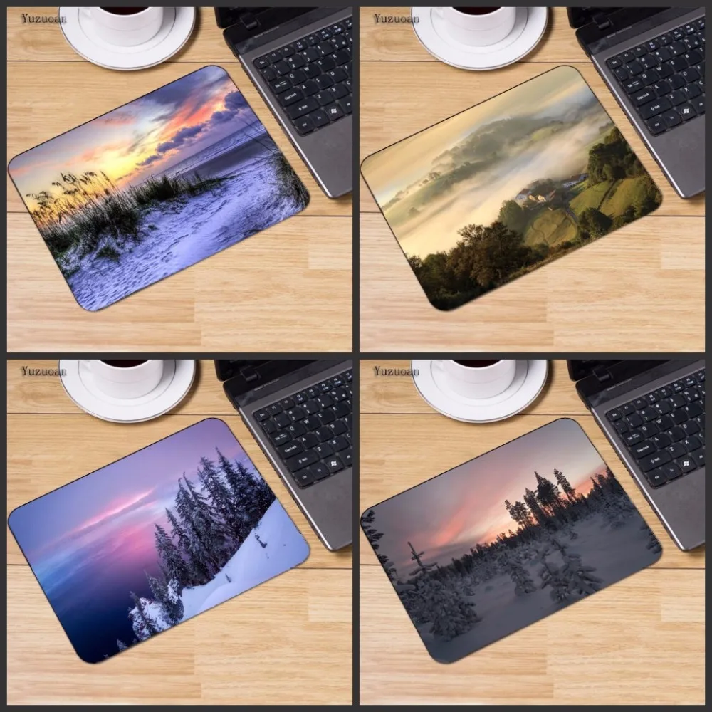 

Mairuige Sunlight Penetrating The Clouds In The Forest Comfort Gaming Mousepad Size For 18X22CM Speed Version Gaming Mousepads