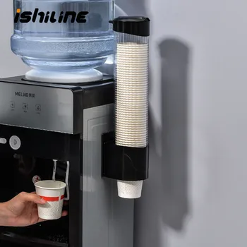 

Disposable Paper Cups Dispenser Plastic Cup Holder for Water Dispenser Wall Mounted Automatic Cup Storage Rack Cups Container