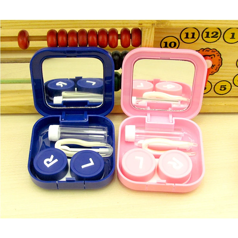 Contact Lens Case Portable Plastic Contact Lens Case for Men and Women