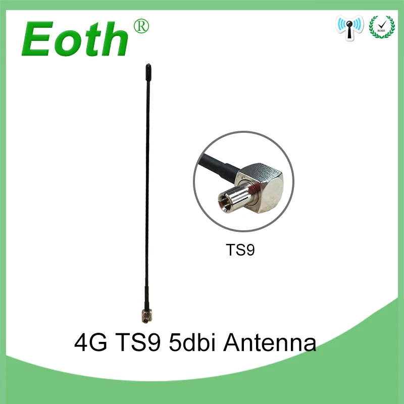 Антенна Eoth 4G lte 5dbi TS9 с разъемом 700 2700 МГц антенна для Huawei E398 E5372 E589 E392 Zte MF61