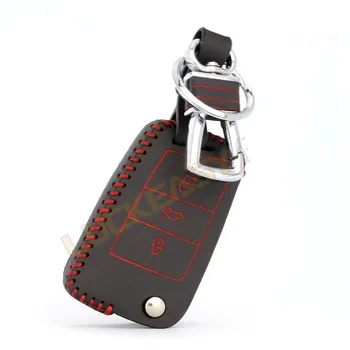 

For SKODA Ocatavia 2016 2017 shell KEY COVER holder Kraft first layer car key Free shipping