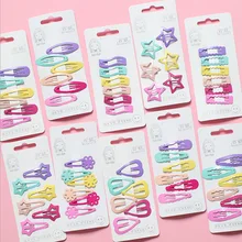 Южная Корея Девушки Сердце Розовый Конфеты выпечки лак BB клип милое сердце пятиконечная звезда детей заколки боковой зажим взрыва клип