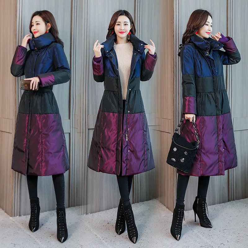 

2019 Winter New Style Mixed Colors Slim Fit Cotton-padded Clothes Fashion Retro National Wind Stand Collar down Jacket Cotton-pa