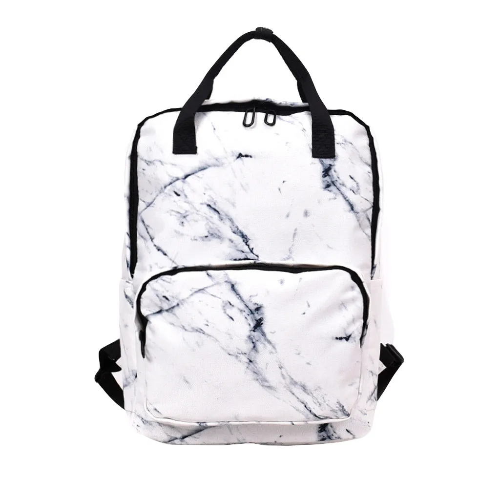 Модный рюкзак унисекс для женщин и мужчин, Холщовый Рюкзак для подростков, сумки для девочек, повседневный рюкзак Marbling, женский рюкзак, школьная сумка Mochila - Цвет: C