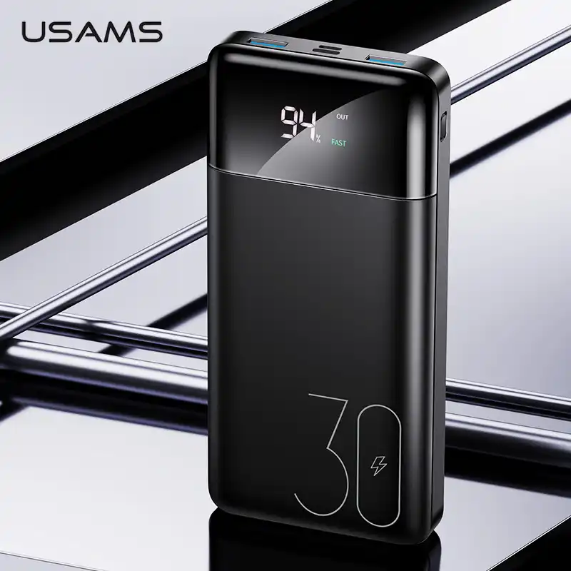 Usams 30000mah Power Bank Usb C Fast Charging 30000 Mah Powerbank For Xiaomi Mi Mobile Phone Portable External Battery Charger Power Bank Aliexpress