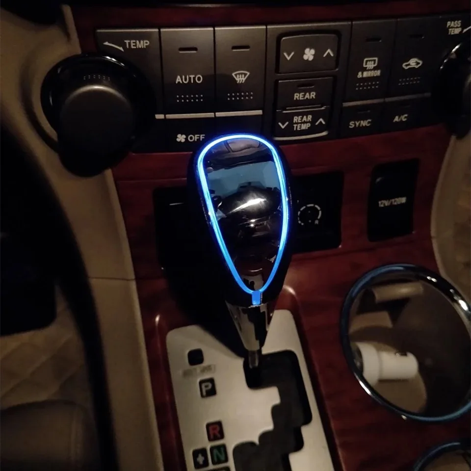 Универсальная автомобильная рукоятка рычага переключения передач гоночный Шестерни ручка с сенсорным экраном Светодиодный для большинства автомобилей переключения передач Konbs автомобиля accessiores