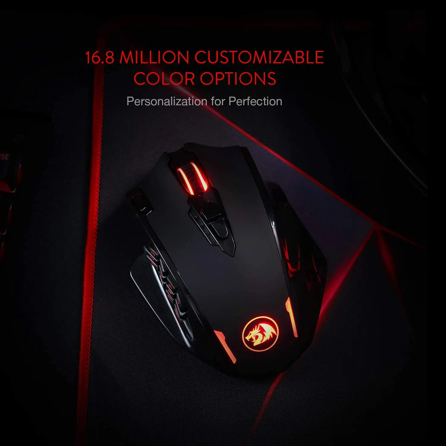 Redragon M913 2.4G Wireless Gaming Mouse 16000 DPI RGB Gaming Mouse With 16 Programmable Buttons MMO Fps for Gamer Laptop wireless mouse