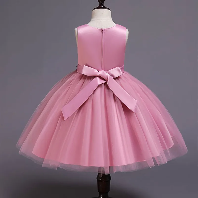 Бабочка кружевная вышивка, аппликация с бантом платье-пачка платье для девочек элегантное платье принцессы вечерние пианино, вечернее платье для девочек; костюм K2-138