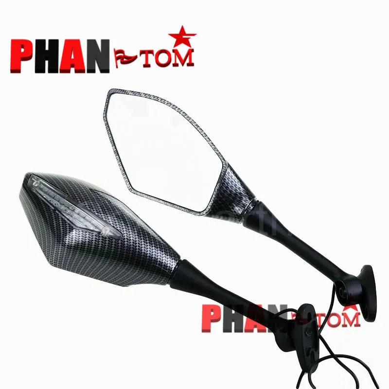 

Motorcycle INTERGRATED LED Turn Signals Rearview Mirror For Honda CBR 250 500 600 1000RR / RVT1000R Suzuki Yamaha YZF R6