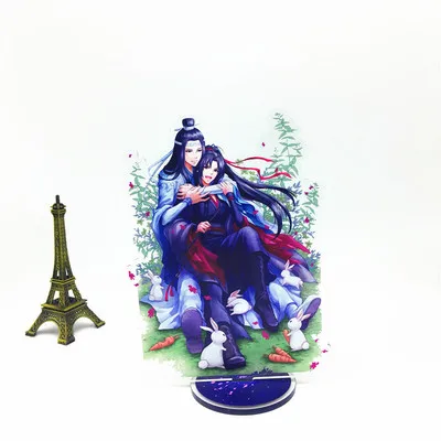 Grandmaster of Demonic Cultivation мультфильм акриловый брелок Lan Wangji Wu Wuxian модные цепочки для ключей, аксессуары в подарок