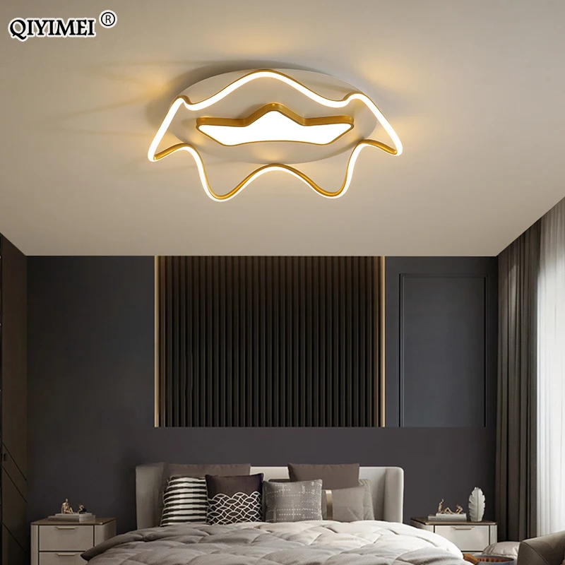 

Modern LED Chandelier Lights Dimmable For Bedroom Living Study Room Corridor Aisle Lustre Lamp Home Lighting With Remote Control