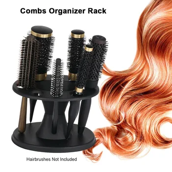 

Organizer Home Hair Roller Hairdressing Rack Practical Styling Tool With Holes Brushes Holder Salon Comb Storage Stand Shelf