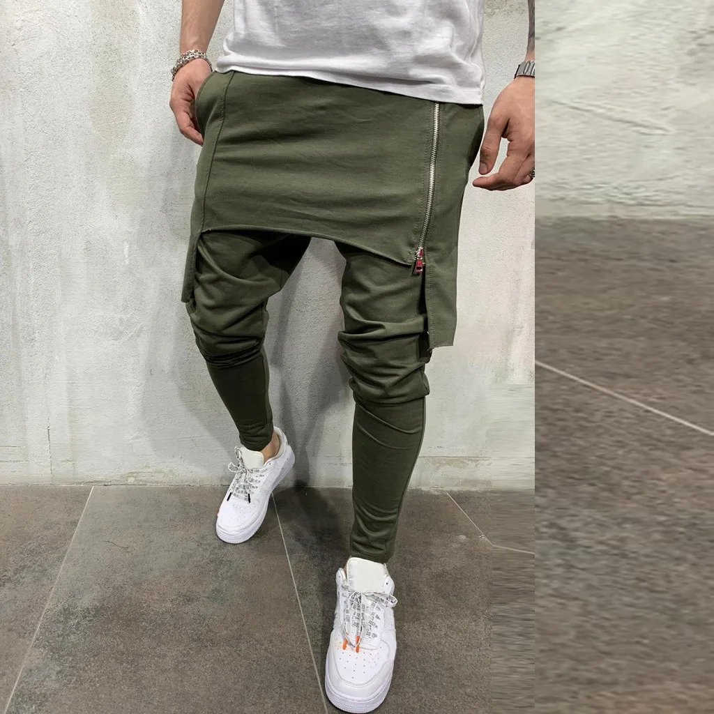 

Running Sweatpants Mens Long Leggings 2 in 1 Double layer Jogger Pants Gym Fitness Sport Tights Joggers Workout Clothing